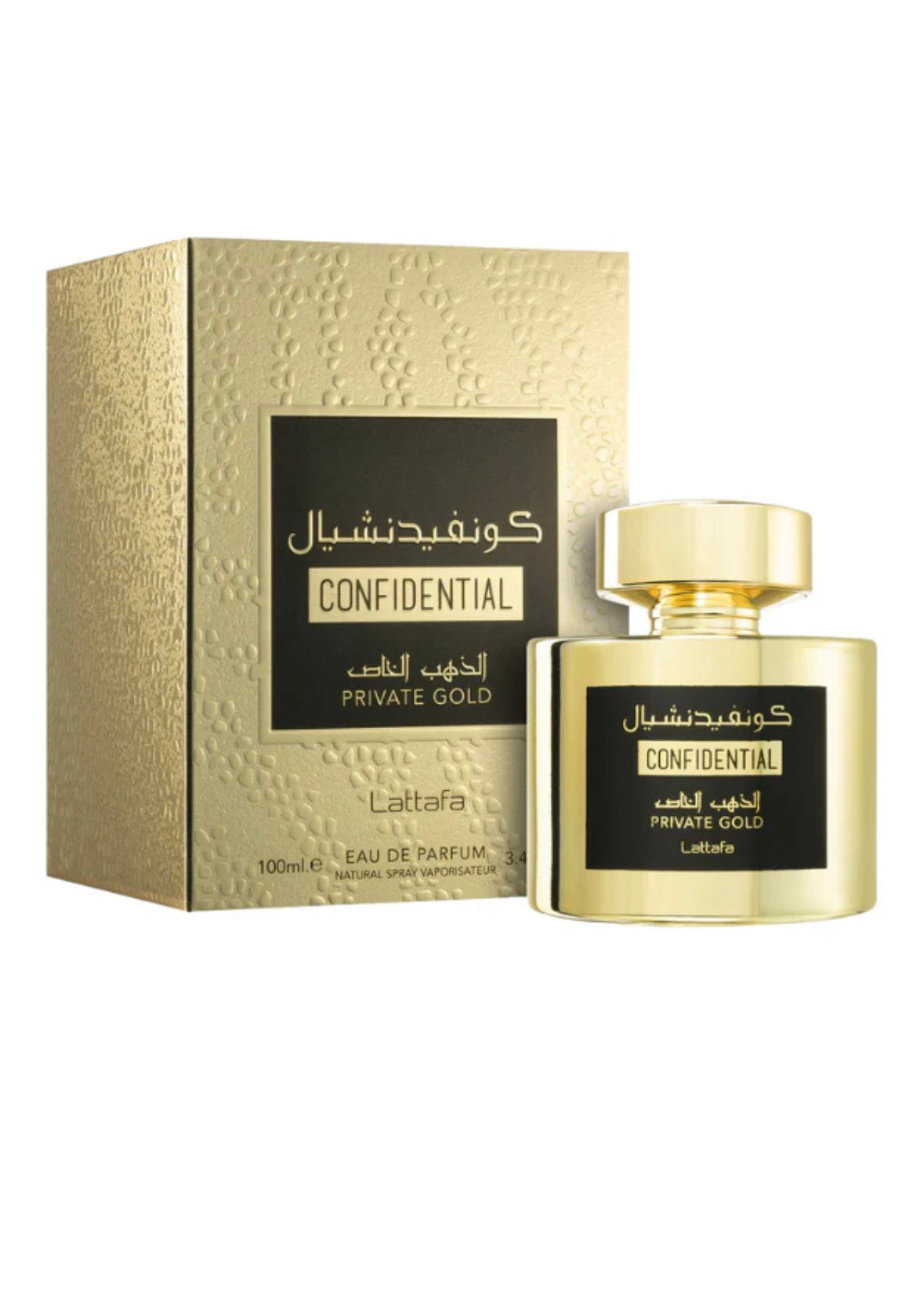 Confidential Private Gold - Lattafa 100ml Eau De Parfum Unisex